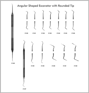 Angular Shaped Excavators with Rounded Tip